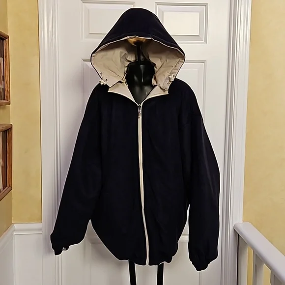 CHENERAL REVERSIBLE Monterey Bay coat jacket- L